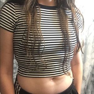 NWOT sophisticated thick striped tee